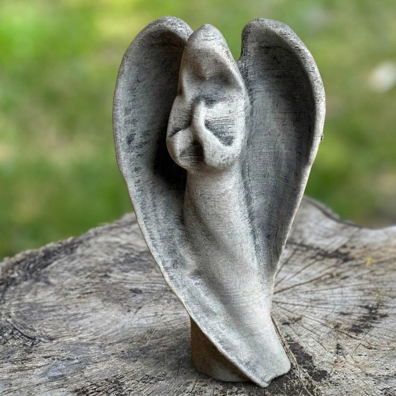 Outdoor Concrete Angel Statue Memorial Garden Decor Stone Guardian ...