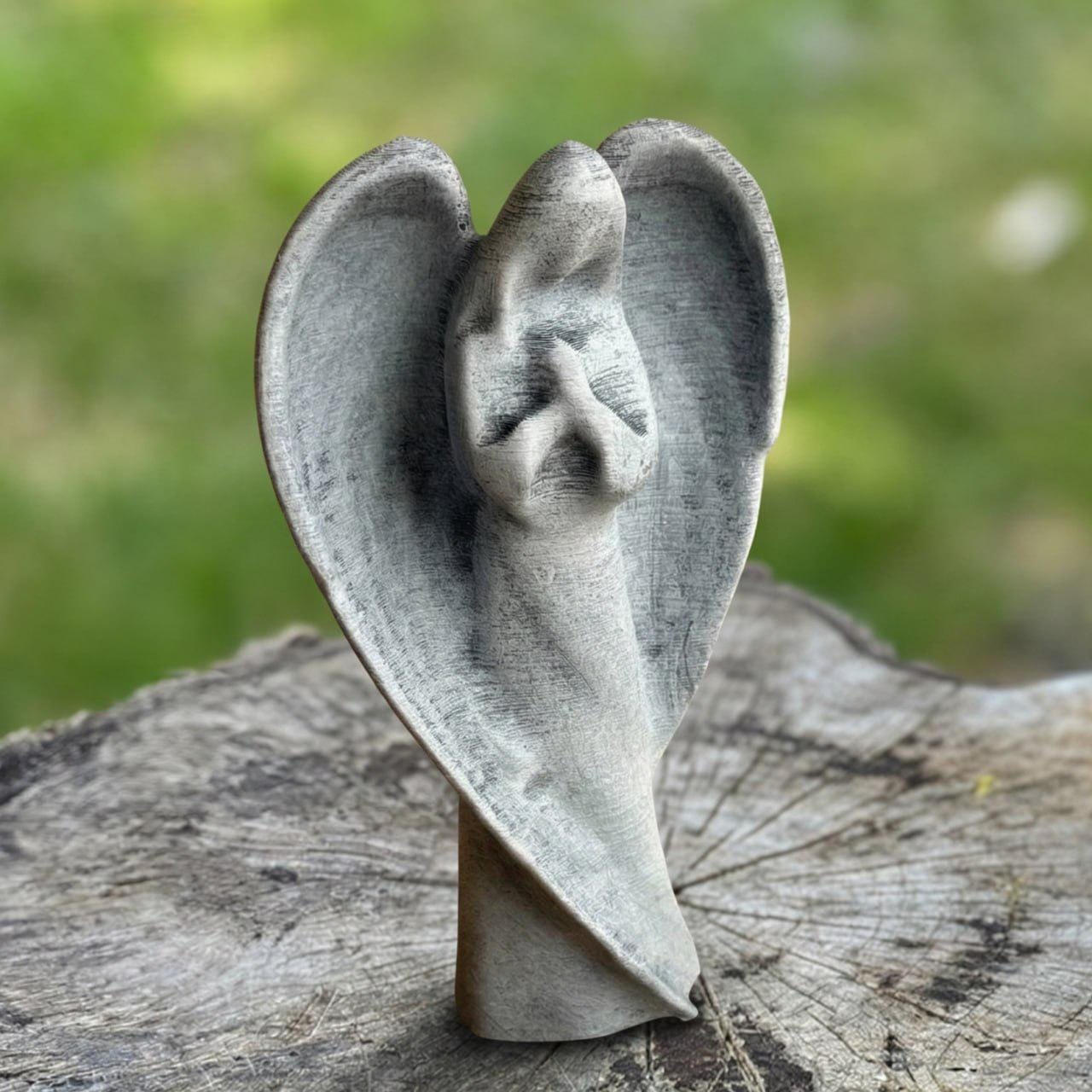 Outdoor Concrete Angel Statue Memorial Garden Decor Stone Guardian ...