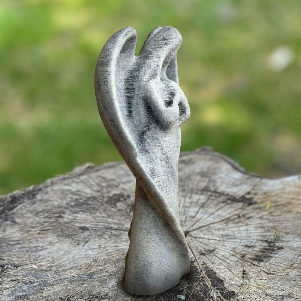 Outdoor Concrete Angel Statue Memorial Garden Decor Stone Guardian ...