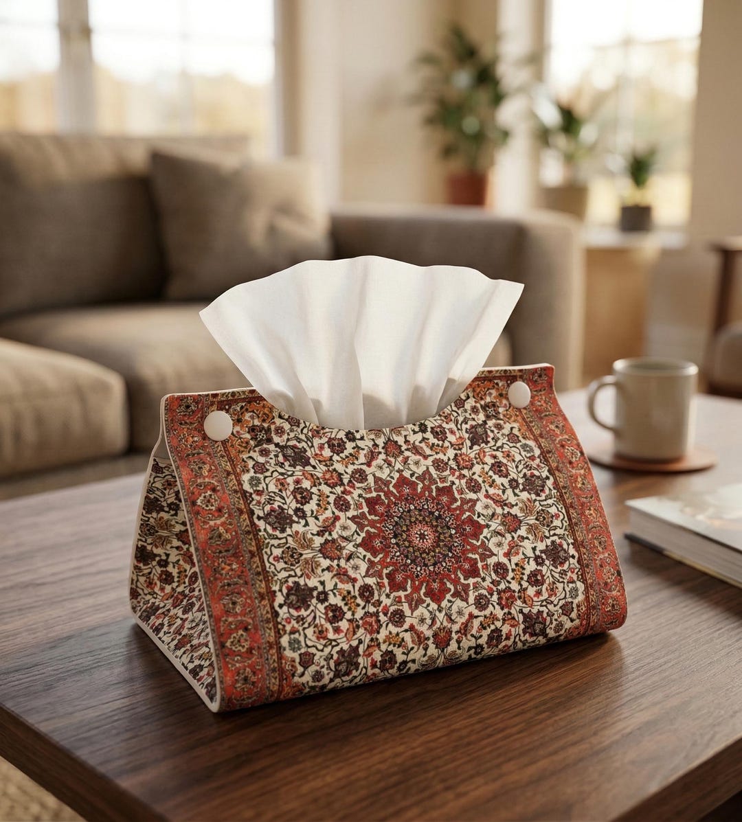 Tissue Rug Persian Rug Style Tissue Box Cover – Vintage Oriental Pattern ...