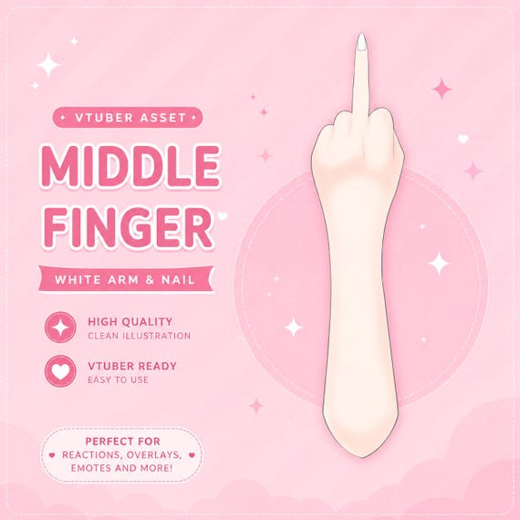 Middle Finger VTuber Toggle, Live2D Vtuber Feature, VTube Studio Toggle