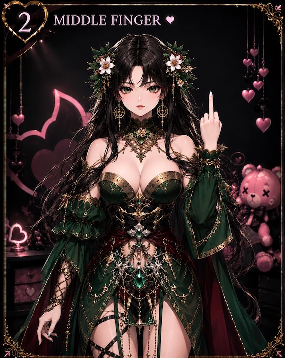Middle Finger VTuber Toggle,  Live2D Vtuber Feature, VTube Studio Toggle, Anime Vtuber Model Addon, Streamer Avatar Feature