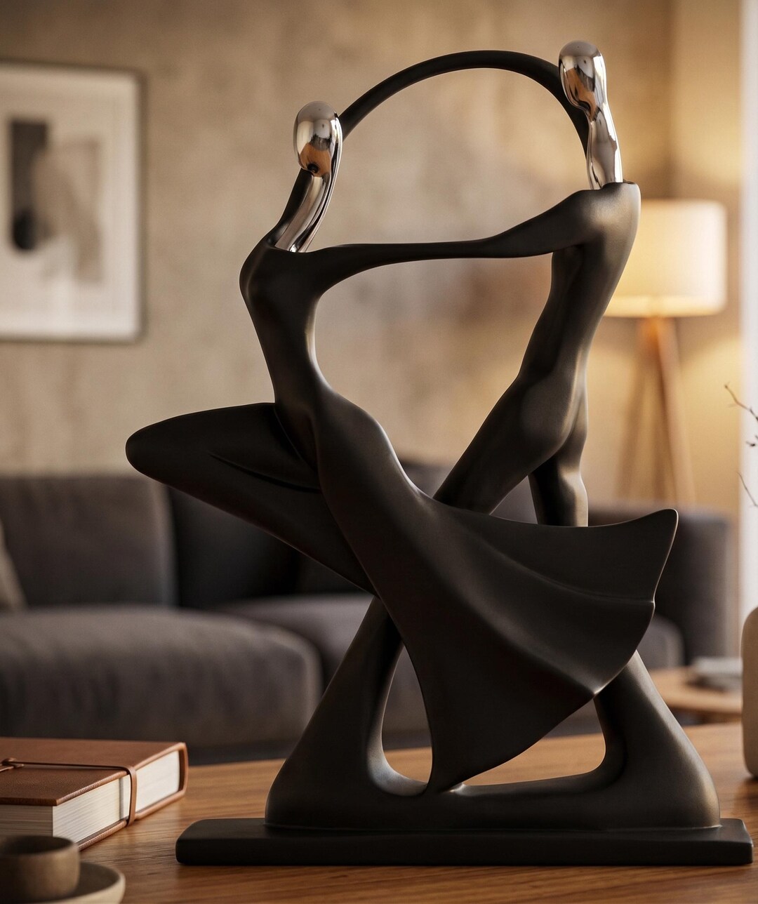 Abstract Dancing Couple Statue 11