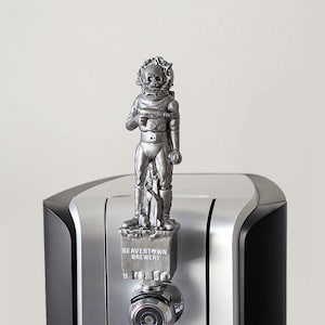 Beavertown Spaceman Tap Handle for PerfectDraft Pro – Silver Astronaut Beer Handle – Home Bar Gift