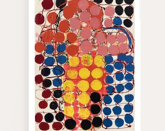 Cartel original de la exposición de Atsuko Tanaka - Obra - Impresión oficial del museo - Cartel grande