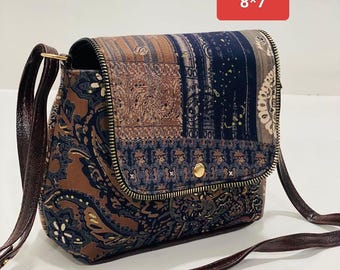 Mini draagtasje van katoen met bloemenprint, herbruikbare schoudertas, klein tasje voor dagelijks gebruik voor dames, schattige casual tas, milieuvriendelijke katoenen draagtas.