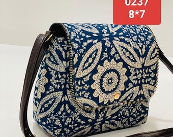 Mini katoenen draagtas met bloemenprint, milieuvriendelijke schoudertas, kleine stoffen tas voor dames, schattige casual tas voor dagelijks gebruik, herbruikbare katoenen draagtas.