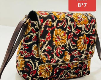 Mini-draagtasje van katoen met bloemenprint, etui, herbruikbare tas, milieuvriendelijke portemonnee, schattig klein tasje voor dagelijks gebruik, handgemaakt cadeau voor vrouwen