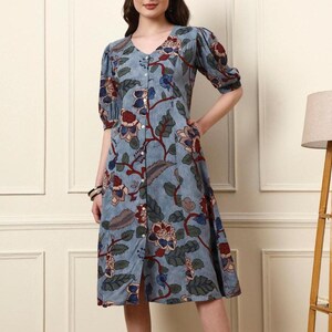 casual rayon dresses Bohemian Printed Self-Belted Kimono boho maxi dress for Women