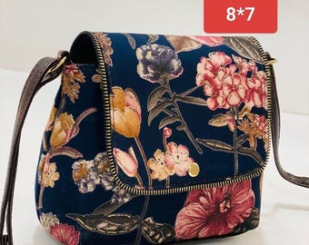 Mini-tasje van katoen met bloemenprint, klein schoudertasje voor dames, schattig casual tasje, milieuvriendelijke herbruikbare tas, mini-tasje voor dagelijks gebruik