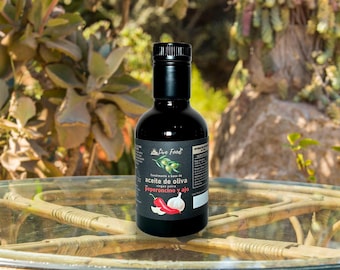 Live Food Aceite de Oliva Extra Virgen met Ajo y Guindilla 250ml - Método Agrumato, Prensado en Frio, Aceite con para Pasta y Pizza