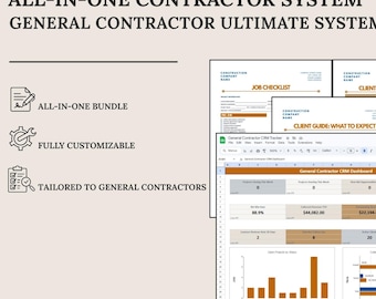 Contractor Ultimate System | Forms + CRM + Reviews + Email/SMS | Canva + Google (Docs/Forms/Sheets) + PDFs
