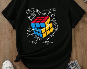 Toy Cube Gleichheits-T-Shirt - mathematische Puzzlespiel-Löser-Bücherwurm-Mathe-Geschenke-Shirt-Neuheits-kühle Grafiken gedrucktes Spitzent-stück