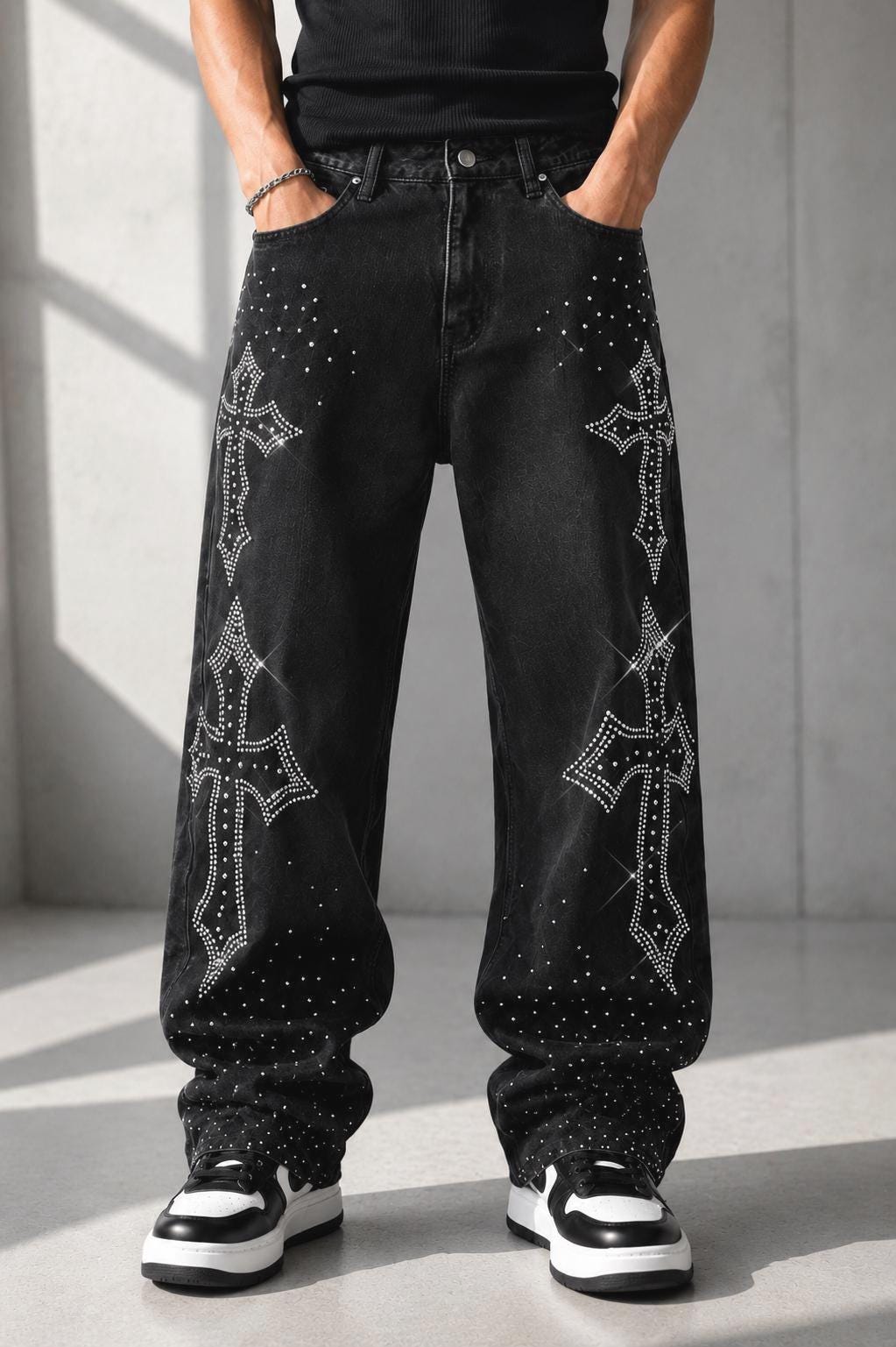Y2k rhinestone jeans - Etsy 日本
