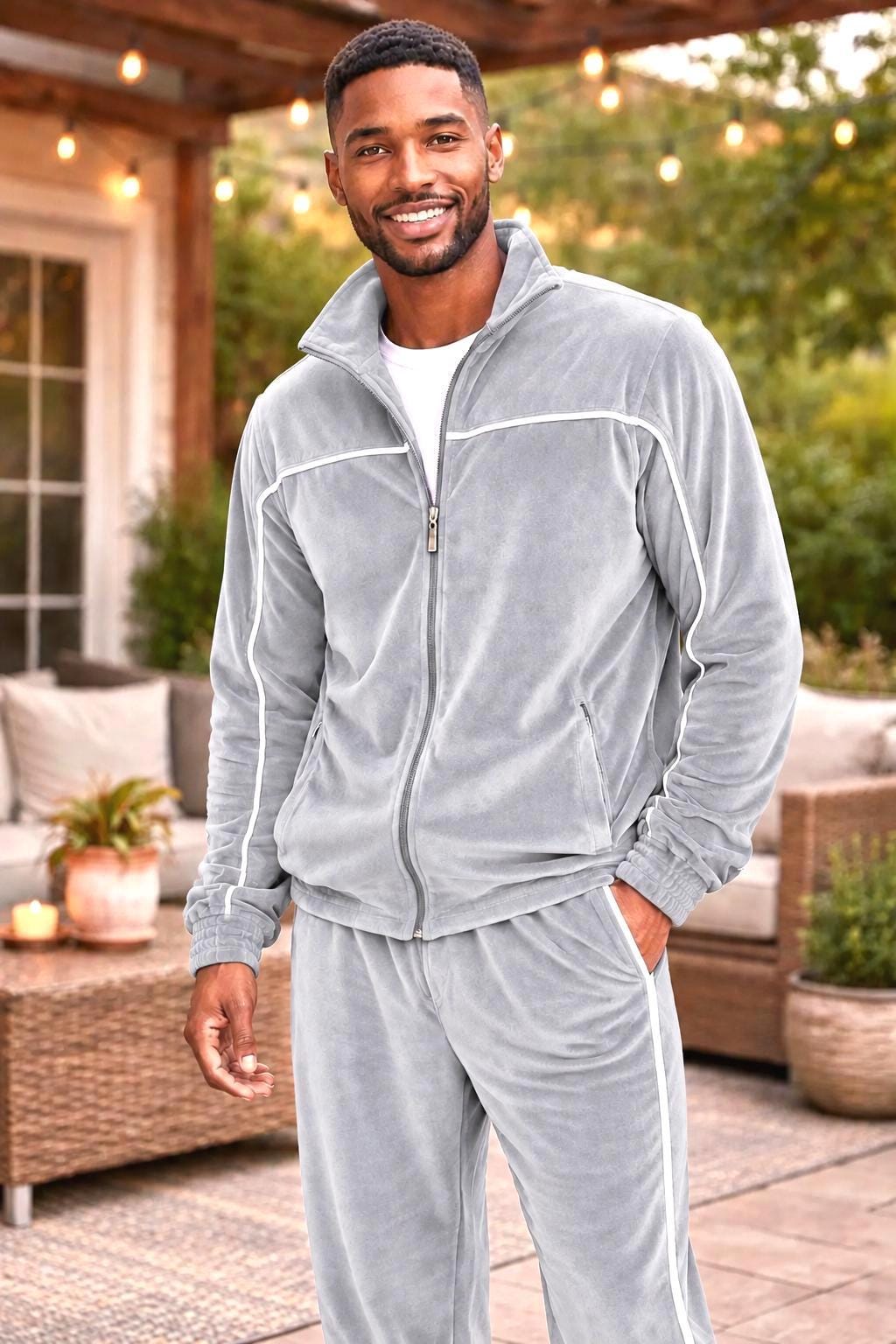 HERCULES シャンブレー ジャケット　80s スウェットセット Retro Full Tracksuit - Etsy