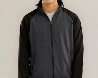 Herren Athletic Trainingsanzug Set, Trainingsjacke mit durchgehendem Reißverschluss und Jogger Hose Activewear Outfit