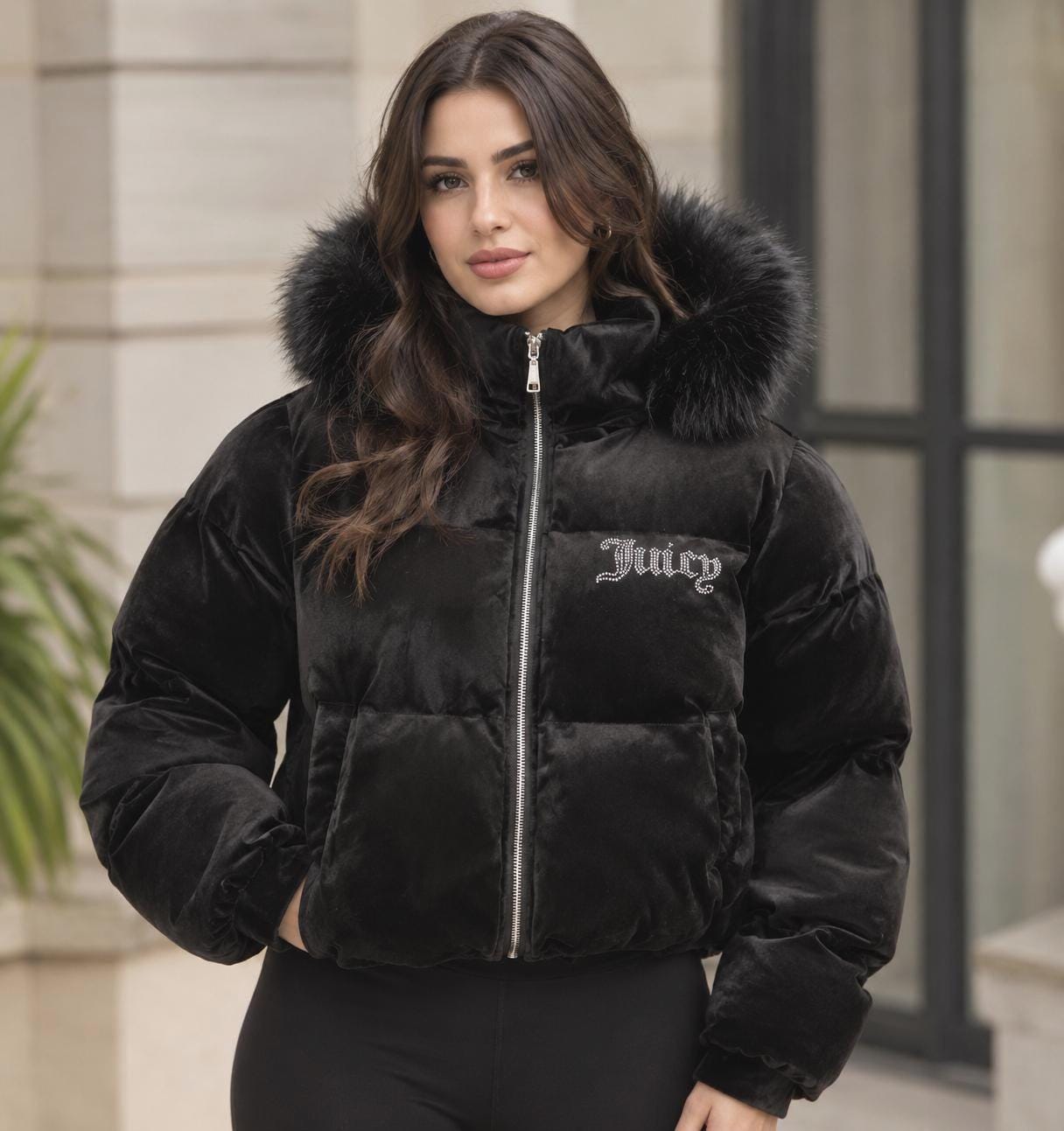 Y2k Puffer Jacket With Fur - Etsy Canada