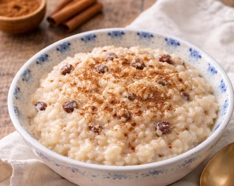 Receta fácil de arroz con leche cremoso en PDF (descarga instantánea) Postre casero