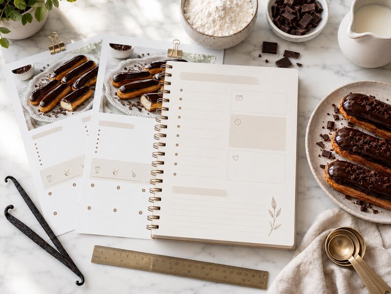 Chocolate Eclairs Recipe Pdf, Instant Download, French Pastry Dessert ...