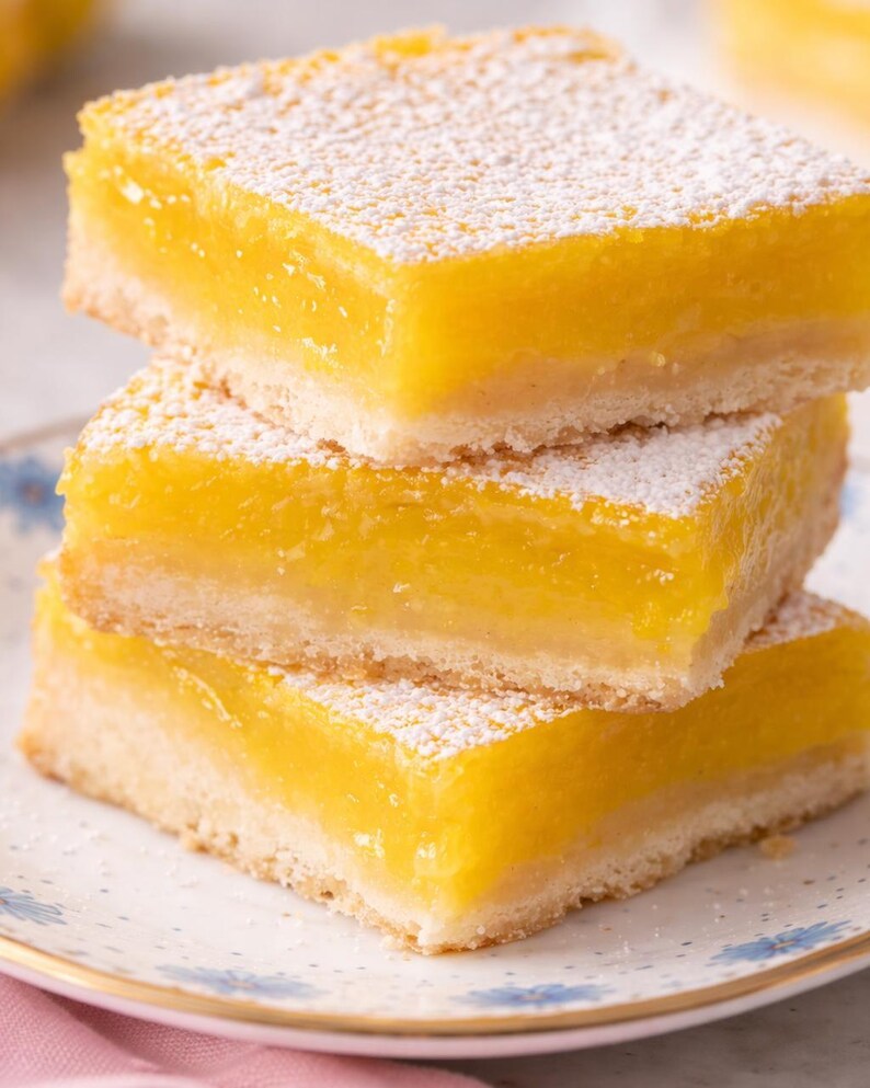 Easy Lemon Bars Recipe PDF Instant Download Tangy Sweet Homemade ...