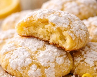 Receta de galletas de limón arrugadas – Postre suave de cítricos (Descarga en PDF) + Planificador de comidas BONUS