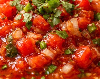 Fresh Homemade Salsa Recipe | Authentic Mexican Dip, Quick Tomato (PDF Download)
