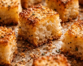 Homemade Croutons Recipe – Crispy Seasoned PDF (Meal Planner Bonus)