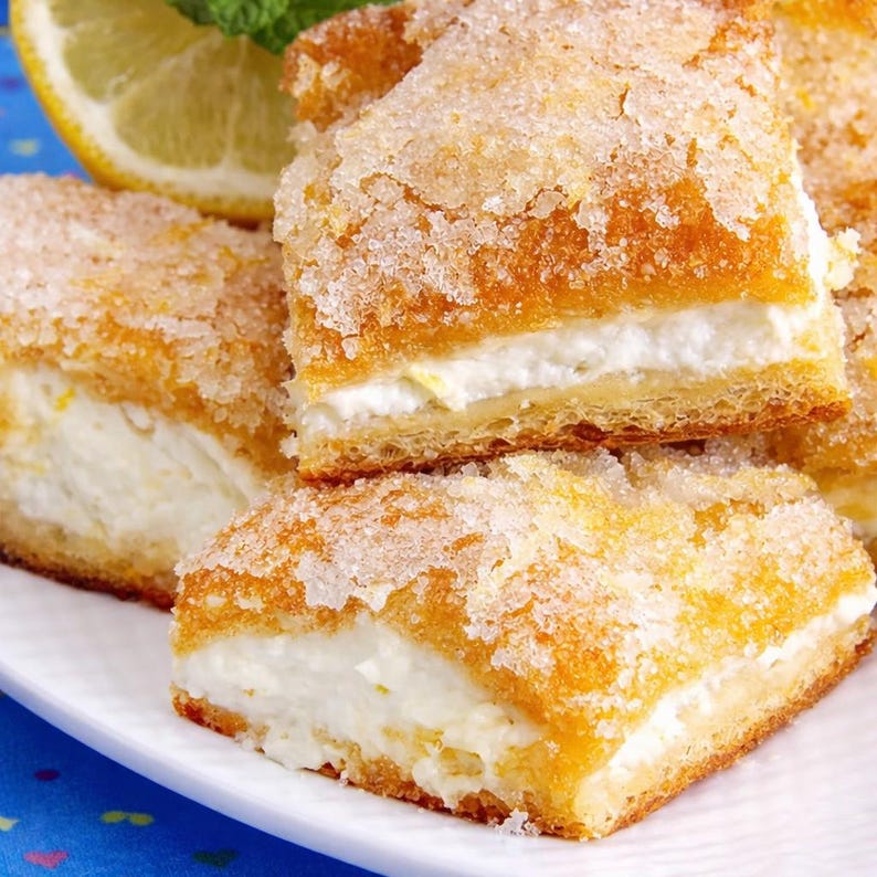 Lemon Cream Cheese Bars Recipe – Tangy Dessert (PDF Download) + Bonus ...