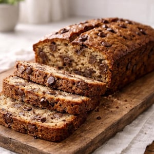 Easy Chocolate Chip Banana Bread Recipe PDF Instant Download Moist Homemade Delight