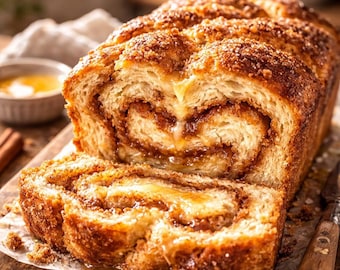 Receta de pan de canela famoso en PDF, descarga instantánea, pan suave y fácil de separar, estilo parque temático.