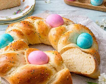 Receta de corona de pan de Pascua: pan trenzado dulce tradicional (descarga en PDF)