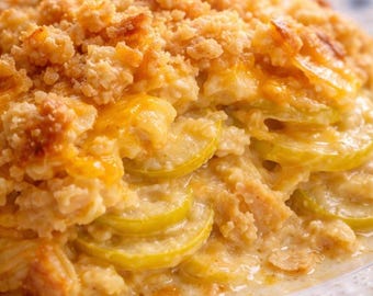 Receta fácil de cazuela de calabaza en PDF (descarga instantánea) Plato casero cremoso y reconfortante con queso