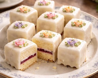 Einfache Petit Fours Rezept PDF Instant Download Hausgemachte elegante Mini Kuchen