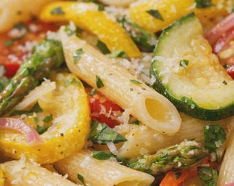 新鮮野菜を使ったパスタ・プリマヴェーラのレシピ – 簡単ヘルシーディナー（PDF）