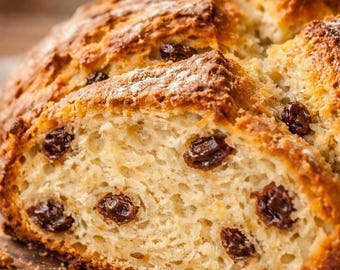 Receta irresistible de pan de soda irlandés. Descarga el PDF imprimible.