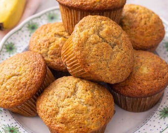 Muffins de plátano: Receta casera suave, húmeda y fácil (PDF)