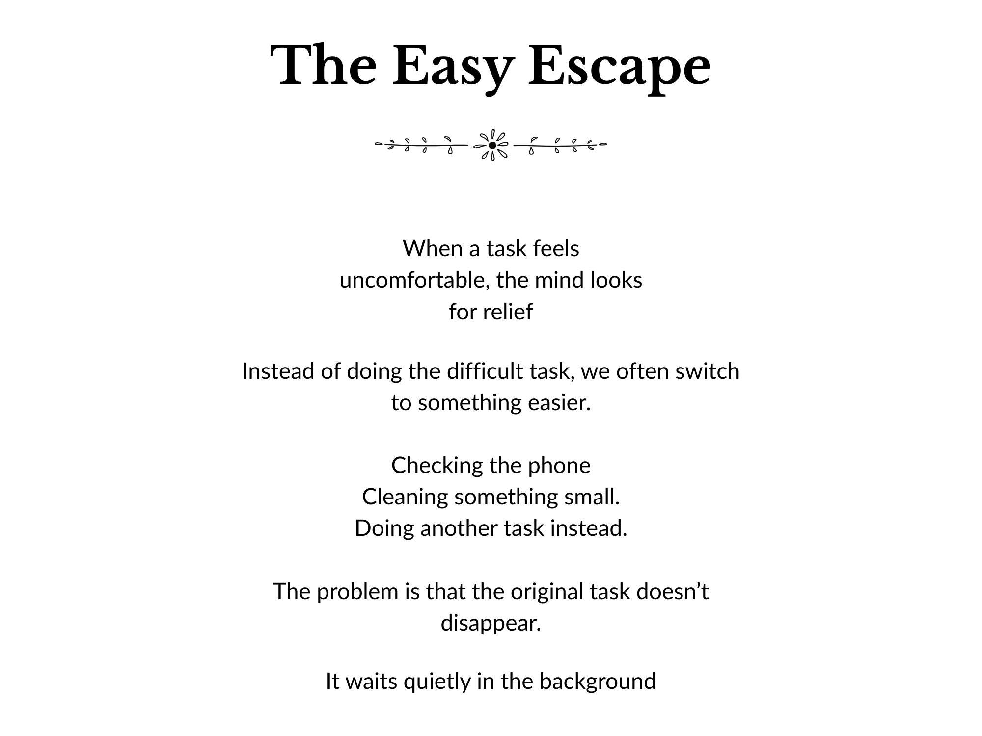 Task Avoidance Examples The Avoidance Loop Stop Avoiding Tasks Printable Guide 5 Minute Start ...