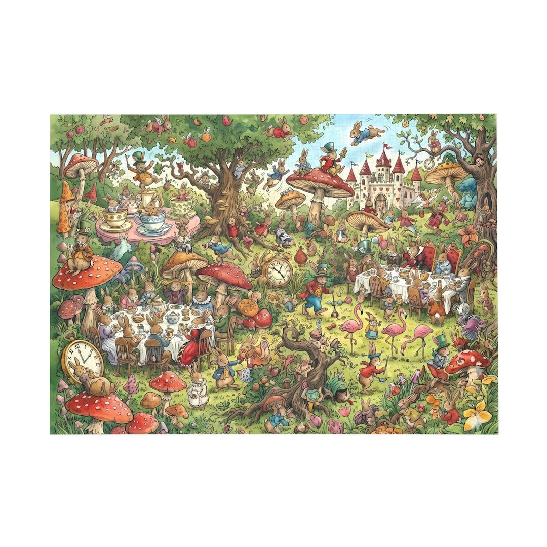 1000 Piece Challenging Puzzle for Adults – Whimsical Woodland Tea Party ...