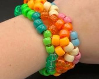 Brazalete de muñeca con base X - Pulsera de cuentas de poni personalizada