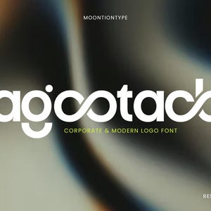 Agootack – Modern Minimalist Sans Serif Font | Corporate Logo Font with Ligatures | Clean Branding & Tech
