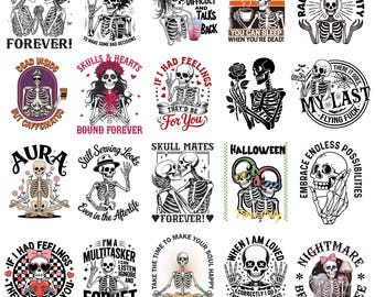 Funny and Sarcastic Skull svg  , Pack, Love, Motivational png, Cricut ve Siluet