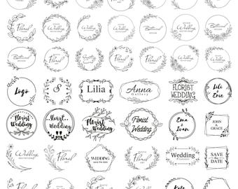 Stylish wedding monogram logo collection in SVG and PNG