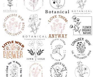 Flowers minimal stylish flower designs svg png digital