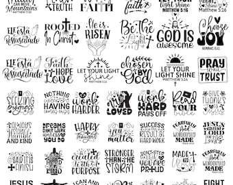 Christian SVG Pack, Bible Verse, Scripture, Faith, God Jesus (Digital Download)