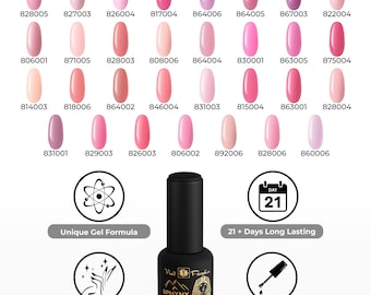 Esmalte de uñas en gel UV rosa 10 ml – Alta pigmentación, resistente a las astillas, manicura de larga duración