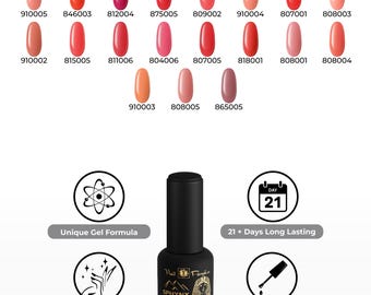Coral UV Gel Nail Polish 10ml – High Pigment, Chip Resistant, Long-Lasting Manicure Formula