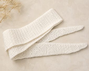 Patrón de bufanda Sophie a crochet en PDF / Bufanda cónica para principiantes con lazo en el cuello