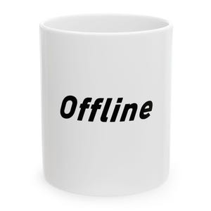 Programmer Mug Offline  Minimalist Tech Coffee Mug Gift for Developers, Coders, Software Engineers