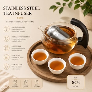 Stainless steel tea infuser filter