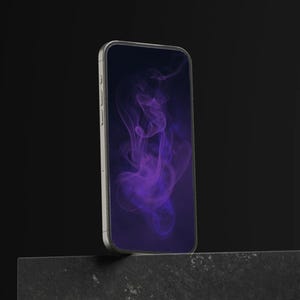 Abstract Smoke Phone Wallpaper Violet Aesthetic Dark Minimalist Background Cool Modern Digital Download